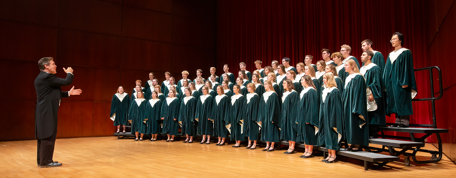 Wisconsin Lutheran Choir singing on stage